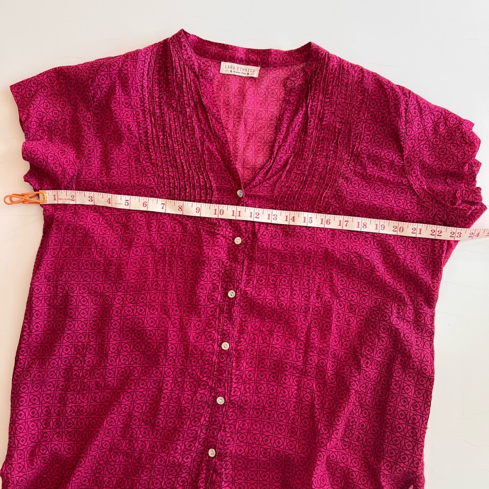 Lara Ethnics 100% cotton blouse with pockets - Picture 7 of 8